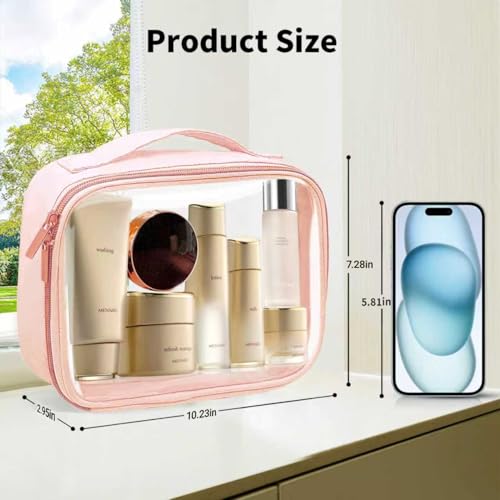 Travel Toiletry Bag (Pink / 2 Pack, Large)