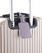 Leather Luggage Tags for Suitcases (Purple / 4 Pack)