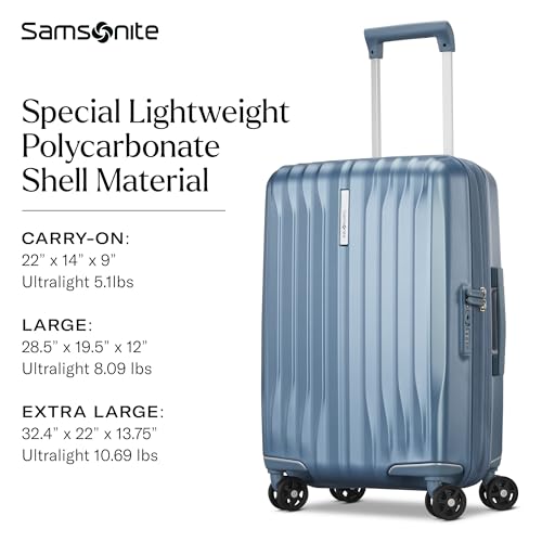 UpLIFT Carry On Hardside Luggage with Spinner Wheels (Carry-On Spinner / Elemental Blue)