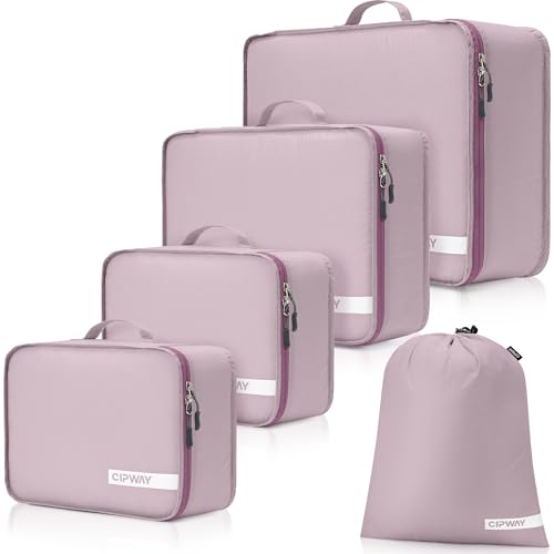 Travel Packing Cubes for Women 5 Set Mauve Pink (Mauve Pink / 5PCS)
