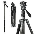 59" Carbon Fiber Travel Tripod (Black / 62" Video (Carbon Fiber))