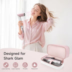 Travel Hair Dryer Case for Shark Glam (Pink)