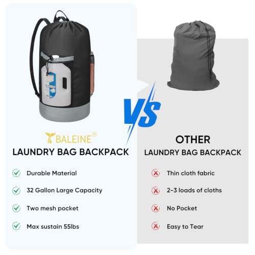 120L Laundry Bag Backpack (120L / Black)