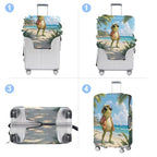 Luggage Cover Washable Suitcase Protector Anti (Beach Frog / M(fits 24-26Inch suitcase))