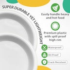 100 pcs 10 Inch White Plastic Plates (White / 100 Pcs)