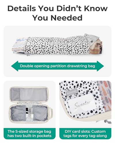6 Set Compression Packing Cubes for Travel (Seaside Dots / Set of 6)