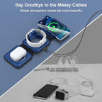 3 in 1 Wireless Charging Station for Apple (deep blue)