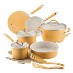 Cucina Ceramic Nonstick Cookware Pots and Pans Set (Turmeric / 13 Piece Ceramic)