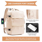 Vacuum Backpack Travel with Pump (A1-beige / 25 liters)