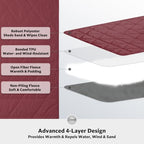 Large Waterproof Outdoor Stadium Blanket (01 - Game Day Crimson)