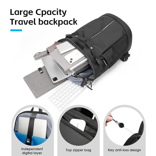 Travel Backpack for Men (Black-28l)