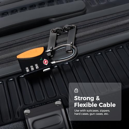 TSA Approved Travel Luggage Locks (Orange / 1 Pack)