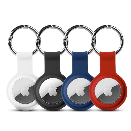 Apple AirTag 4 Pack Shockproof (White - Black - Blue - Red)