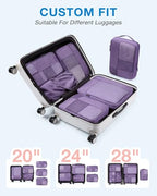 Compression Packing Cubes for Travel (Navy Blue / 6 Set)