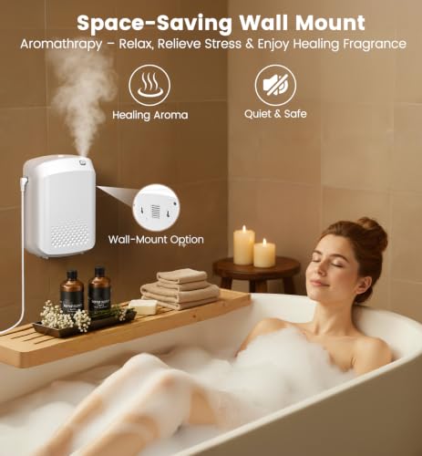 Waterless Essential Oil Diffuser with 2 x 100ML Oils (White)