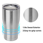 20oz Tumbler with Lid Stainless Steel Tumblers Bulk (Stainless Steel / 1 count)