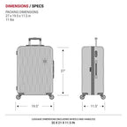 7272 Energie Expandable Hardside Luggage with Spinner Wheels and TSA Lock (Checked-Large 27-Inch / Black)