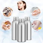 3 Sets Aluminum Travel Bottles 100ml Empty Aluminum Bottle with Screw Lids for Lotion Shampoo Essential Oil Perfume Aromatherapy (3.4 Ounces)