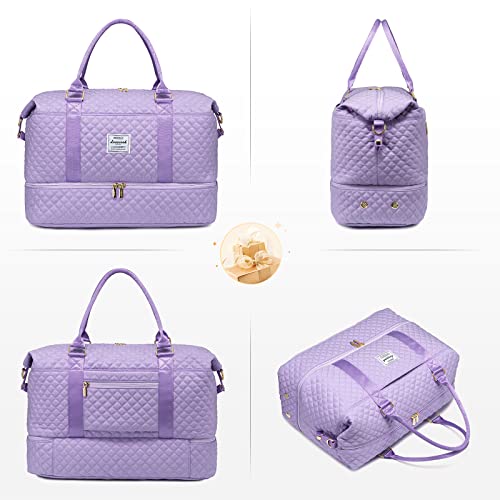 Travel Duffle Bag (Purple-a / Large-2 Pcs)