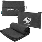 Travel Blanket Airplane Compact Pillow with Bag for Flights (Black / 65 x 40 inches)