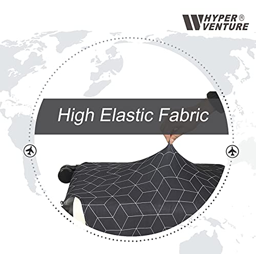 Travel Luggage Cover Suitcase Protector Fits 31 (Black Maze / XL)
