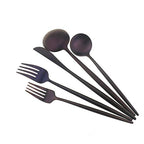 20-Piece 18/10 Stainless Steel Flatware Silverware, Luxury Dinnerware Set Travel Cutlery Tableware Include Knife Fork Spoon Service for 4,Healthy & Eco-Friendly Dishwasher Safe (Purple Matte) (Service for 4 / Purple)
