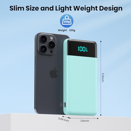 Portable Charger for iPhone with Built (Green)