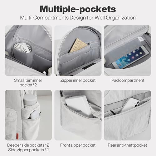 15 Inch Casual Travel Daypack (Light Gray / 15 inch)