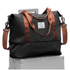 Foldable Duffle Bag For Travel Women Men SA Approved Personal Item Bags (A98-blackbrown-expandable / X-large)