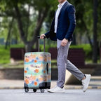 Watercolor Tropical Beach Luggage Cover (S(for 18-21 inch luggage) / Tropical Beach)