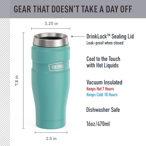Stainless King Stainless Steel Tumbler (Matte Teal / 16 Ounces / No Handle)