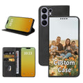 Custom Wallet Phone Case for Samsung Galaxy S26 Ultra with Photo (Galaxy S26 Ultra / Black-A)