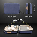Small Electronics Organizer Travel Case (Blue)