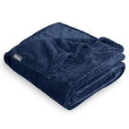 Fleece Blanket Luxury Microplush (King / 28 - Chevron Dark Blue)