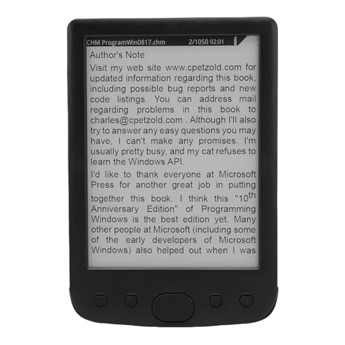 6 Inch E Reader Digital Reader Electronic Book Reader with 800x600 High Resolution Screen Multifunctional Navigation Buttons for PDF EPUB TXT DOC FB2 MOBI (8G / 8G)
