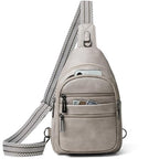 Sling Bag for Women Crossbody Bags Fanny Packs Sling Purse Backpack Shoulder Bag Vegan Leather Chic Gifts Travel Handbag Light Grey (Light Grey)