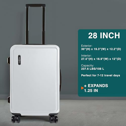 Luggage Sets 2 Piece (2 Piece Set (24"/28") / White)