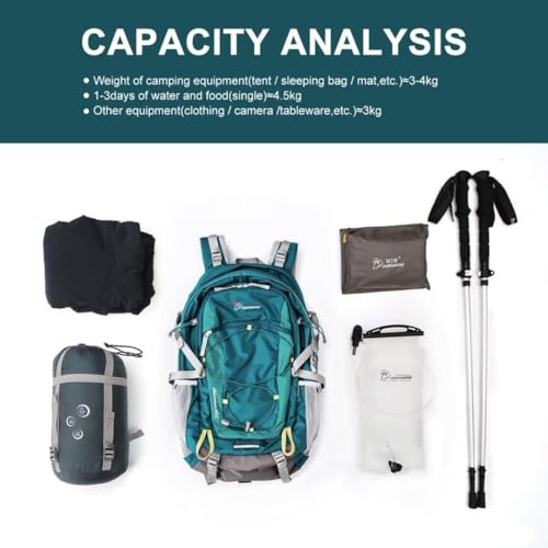 40L Hiking Backpack (Medium Teal / 40L)