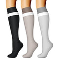 Compression Socks for Women & Men Circulation (Small-Medium / 31 Black/Grey/Light Grey)