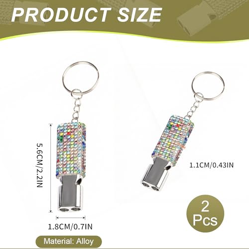 Three Tube Whistle Aluminum Alloy Survival Whistle for Outdoor Needs Sports Referee Emergency (Silver2pcs)