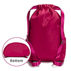 Waterproof Drawstring Gym Backpack Bag for Men & Women (A05-rose)