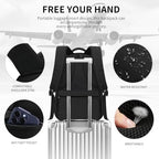 Black Backpack for Men Women (D6-black / 18.4 Inch)