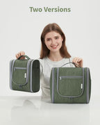 Hanging Travel Toiletry Bag for Women (AF-Army Green / Medium)