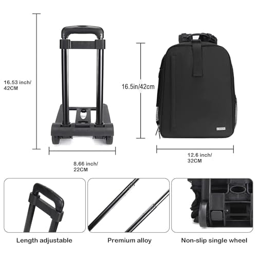 Camera Backpack Bag Professional for DSLR (Black / 5.0 Large)