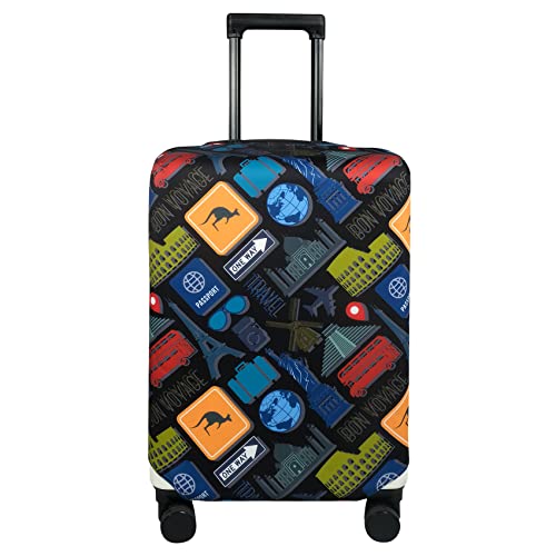 Travel Luggage Cover Fits 27 (L / Bon Voyage)