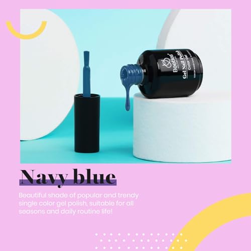 Beetles Dark Teal Gel Nail Polish (H - Creme Green | Navy Blue)
