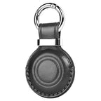 1|2|4 Pack Leather Holder Keychain for AirTag 2nd Gen (2026) & 1st Gen, Compact Design with Air tag Case, Secure Protective Cover with Ring Car Keys Chain Fob Accessories, Black (B3-Black)