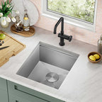 Stainless Steel 17 in 16 Gauge Undermount Bar Sink KWU111 (Stainless Steel / 17 Inch / Sink)