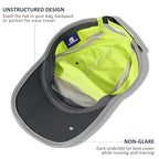 Reflective Foldable Running Hat for Men Women (7-7 5/8 / Bright Green)