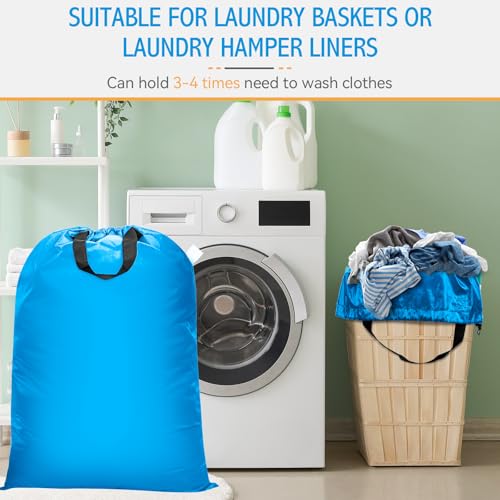 Extra Large Heavy Duty Laundry Bag (Extra Large Laundry Bag With Handles (Light Blue))